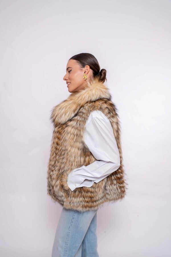 Luxury Grooz fox Fur Vest for Women – Premium Real Fur