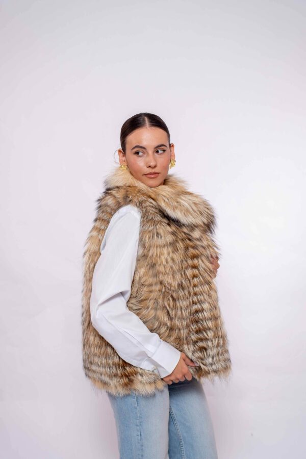 Luxury Grooz fox Fur Vest for Women – Premium Real Fur