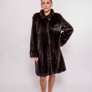 Luxury Women’s Mahakan Mink Fur Coat – Elegant Design