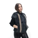 Luxury Gray Rubbit Fur Vest-Women’s Winter Fashion