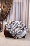 Luxury Colorful Fox Fur Blanket – Real Fur Home Throw Modern Cozy Gift