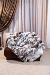Luxury Colorful Fox Fur Blanket – Real Fur Home Throw Modern Cozy Gift