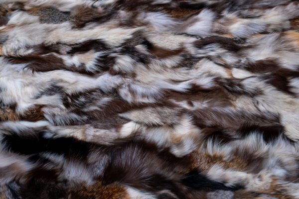 Luxury Colorful Fox Fur Blanket – Real Fur Home Throw Modern Cozy Gift
