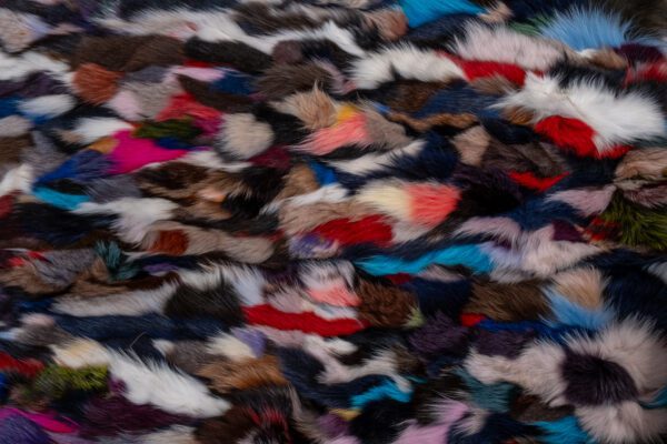 Luxury Colorful Fox Fur Blanket – Real Fur Home Throw Modern Cozy Gift