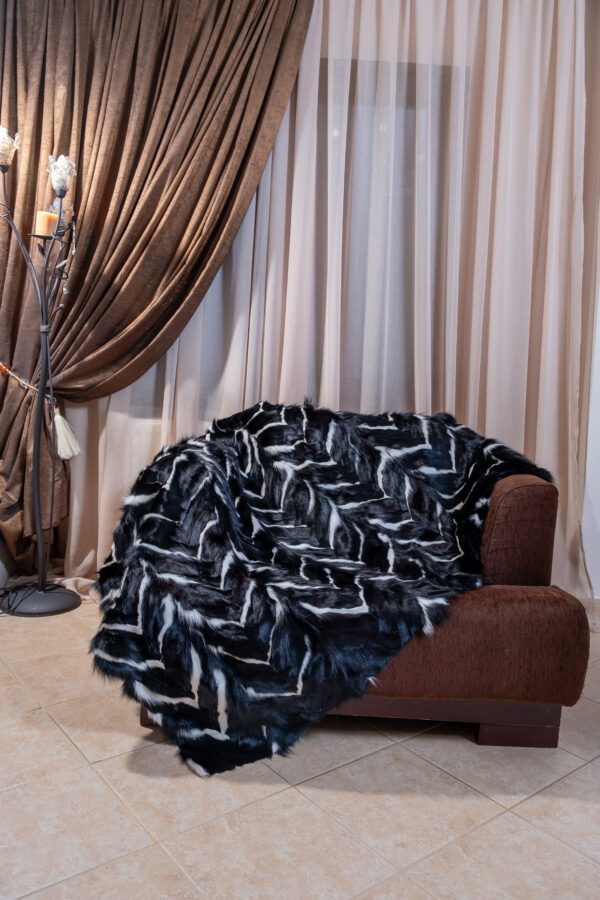 Luxury Real Fox Fur Blanket – Modern Premium Home Throw Cozy Gift
