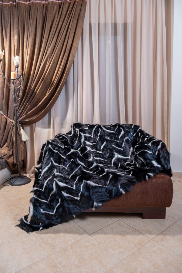 Luxury Real Fox Fur Blanket – Modern Premium Home Throw Cozy Gift
