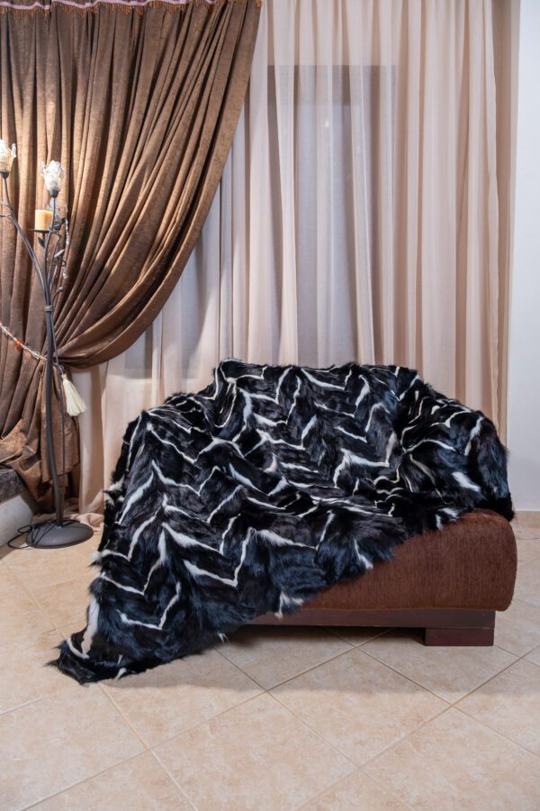 Luxury Real Fox Fur Blanket – Modern Premium Home Throw Cozy Gift
