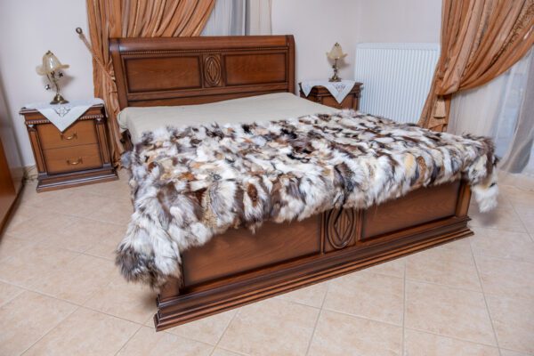 Luxury Colorful Fox Fur Blanket – Real Fur Home Throw Modern Cozy Gift