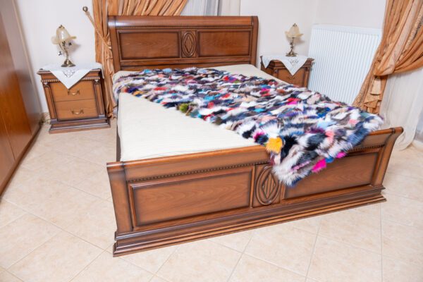 Luxury Colorful Fox Fur Blanket – Real Fur Home Throw Modern Cozy Gift