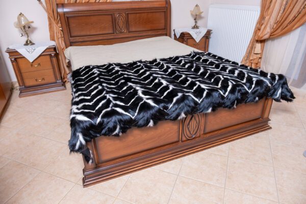 Luxury Real Fox Fur Blanket – Modern Premium Home Throw Cozy Gift